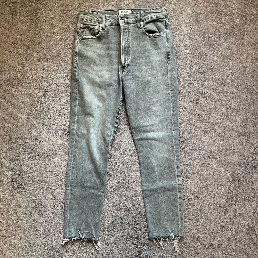 Agolde Nico High Rise Slim Jeans- Risk - Picture 4 of 8